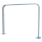 Lean-on hoop made of flat bar steel | bent, 80 x 12 mm | in curved design | without cross bar | total width: 1000 mm | hot-dip galvanized